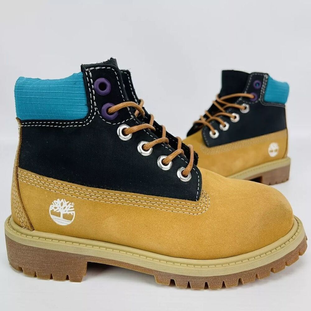 Timberland Youth 6”Premium Waterproof Nubuck Boot Sz 1 ReBOTL Unisex